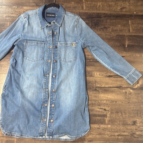 Women’s Oversized Calvin Klein Jean Jacket Size XL - Picture 3 of 8